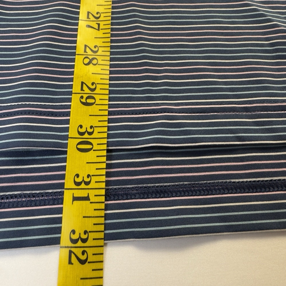 Peter Millar Men's Summer Comfort Golf‎ Short Sleeve Polo Blue Stripped Large - Picture 5 of 8